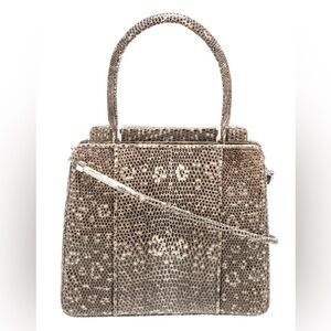Judith Leiber Lizard Shoulder Bag in Brown Lizard